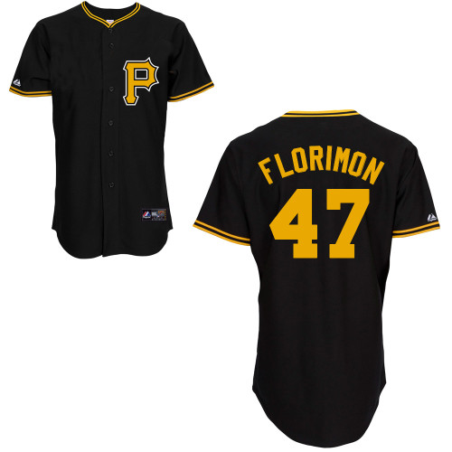 Pedro Florimon #47 mlb Jersey-Pittsburgh Pirates Women's Authentic Alternate Black Cool Base Baseball Jersey